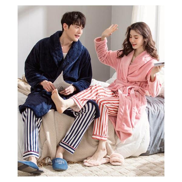 新作 ナイトガウン 暖かい部屋着 メンズ兼レディース 防寒対策 カップルパジャマ ルームウェア 結婚祝い ナイトウエア プレゼント 秋冬 部屋着 注目ブランド 誕生日