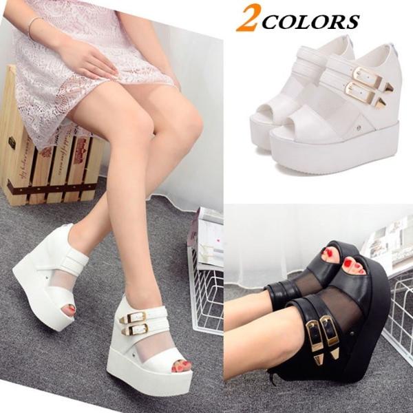 22 0 24 5 サンダル ウェッジソール サンダル 厚底サンダル レディース コンフォートサンダル 安定感 シンプル サマー