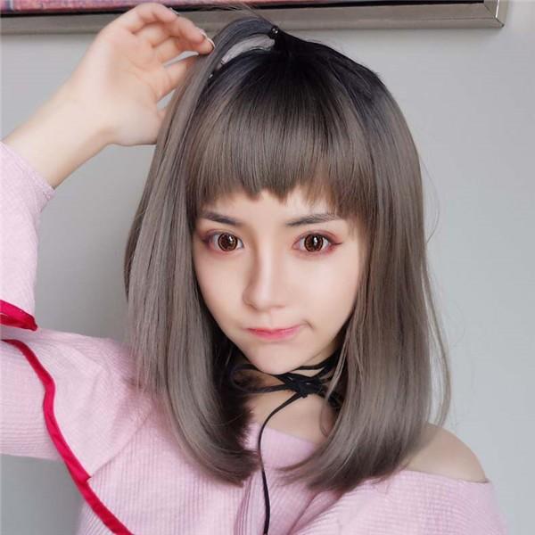 ウィッグ ミディアム フルウィッグ グラデーション 自然 つけ毛 エクステ コスプレ Wig ハロウィン セミロング かつら ウイッグ 安心と信頼 カール