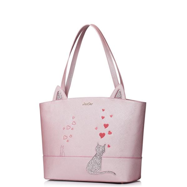 付与 Just Star 正規品 新作 可愛い ショルダーバッグ ネイビーピンク 肩掛けバッグ レディースバッグ 大容量 鞄 Puレザー