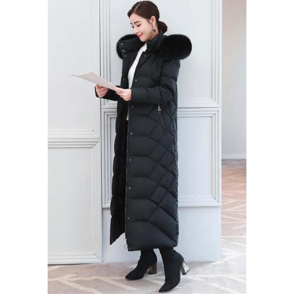 秋冬 ダウンコート レディース ロング 大きいサイズ ロングコート ダウン ダウンジャケット 超ロング 評価 防寒性抜群