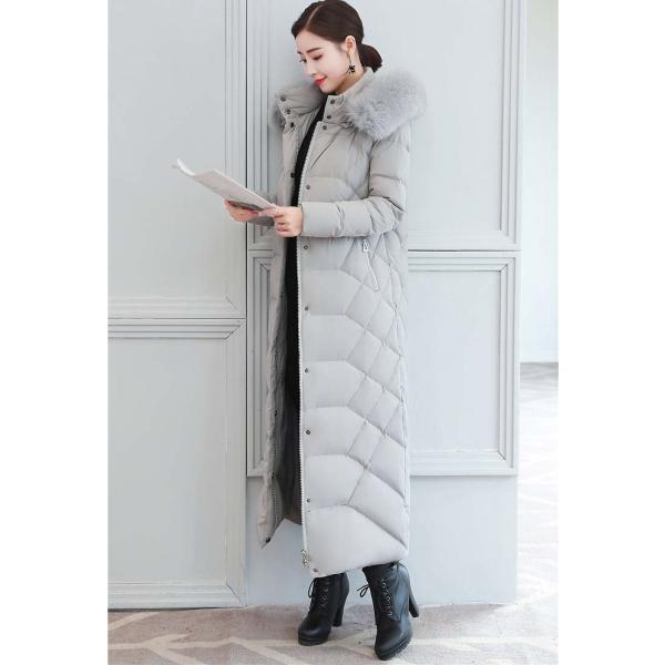 秋冬 ダウンコート レディース ロング 大きいサイズ ロングコート ダウン ダウンジャケット 超ロング 評価 防寒性抜群