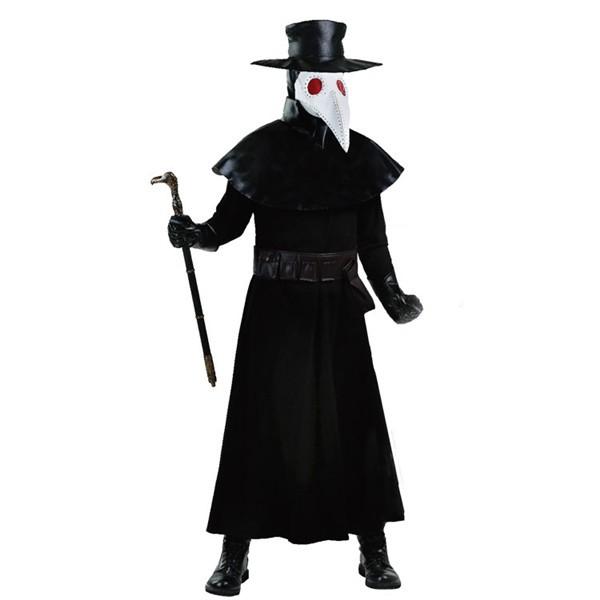 ハロウィン 中世 ブランド買うならブランドオフ 死神 疫病 ドクター シュナーベル ローブ 衣装 コスチューム 7点セット 大人用 黒 仮装衣装 コスプレ 男性用 Cosplay