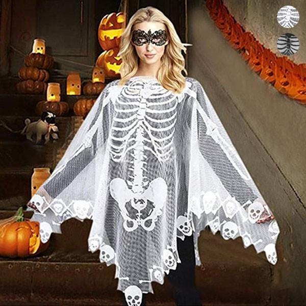 骨組みマント 白 黒 ハロウイン コスチューム 子供用 大人用 骨 仮装 舞台 ステージ ゴスロリ イベント パーティー コスプレ衣装