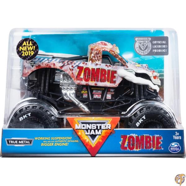 モンスタージャム 公式ゾンビモンスタートラック コレクターダイカスト車 1:24スケール 子供のおもちゃ の男の子と女の子用。