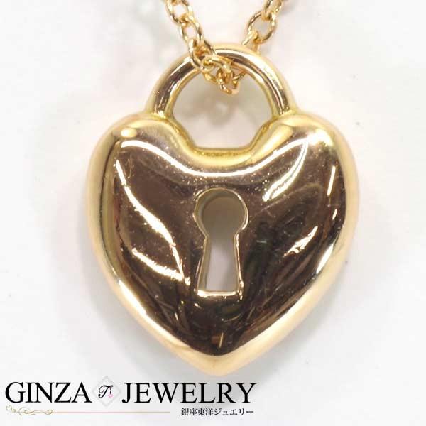 ティファニー K18PG ピンクゴールド ハートロック 南京錠 ネックレス