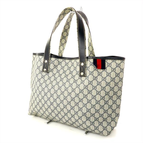 グッチ GUCCI シェリーライン GG柄 ブルー PVC トートバッグ グッチ GUCCI シェリーライン GG柄 ブルー PVC トートバッグ