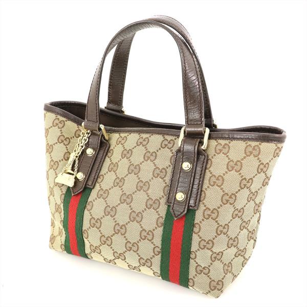 グッチ GUCCI シェリーライン GG柄 GGキャンバス ミニトートバッグ トートバッグ レディース 【af】【中古】