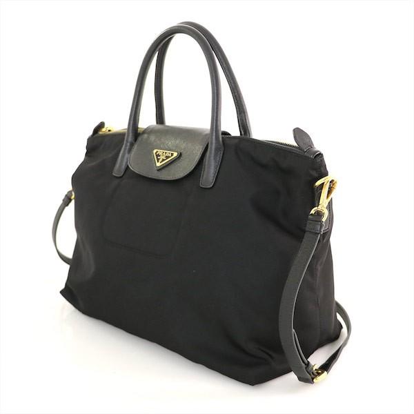 プラダ PRADA ブラック ナイロン×レザー トートバッグ 2way プラダ PRADA ブラック ナイロン×レザー トートバッグ 2way