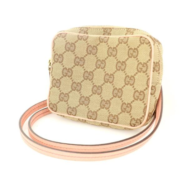 グッチ GUCCI ピンクベージュ GGキャンバス ポシェット 120975 グッチ GUCCI ピンクベージュ GGキャンバス ポシェット 120975