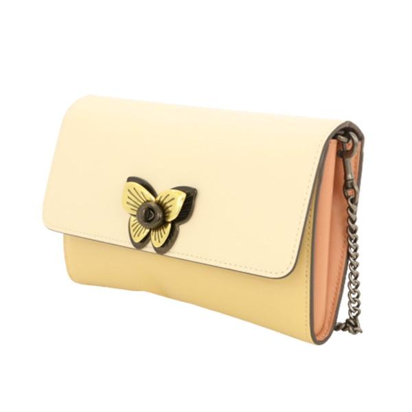 コーチ COACH ベージュ系 レザー マーロウ 70083 バタフライ チェーン 