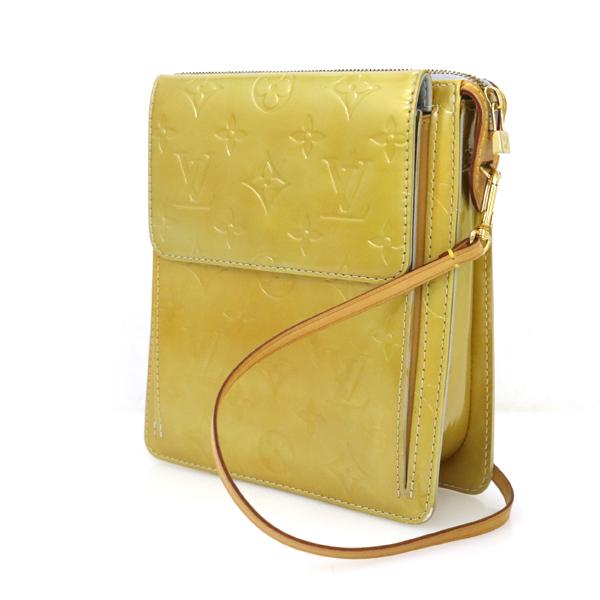 ルイヴィトン LOUIS VUITTON ライムイエロー ヴェルニレザー モットー