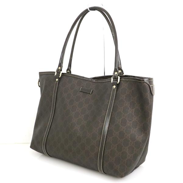 グッチ GUCCI GG柄 ダークブラウン こげ茶 GGスプリーム トートバッグ