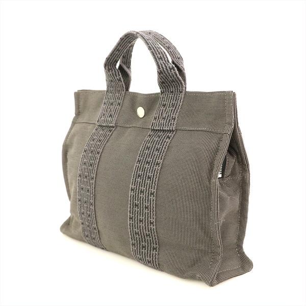 エルメス HERMES グレー キャンバス エールライントートPM トート 