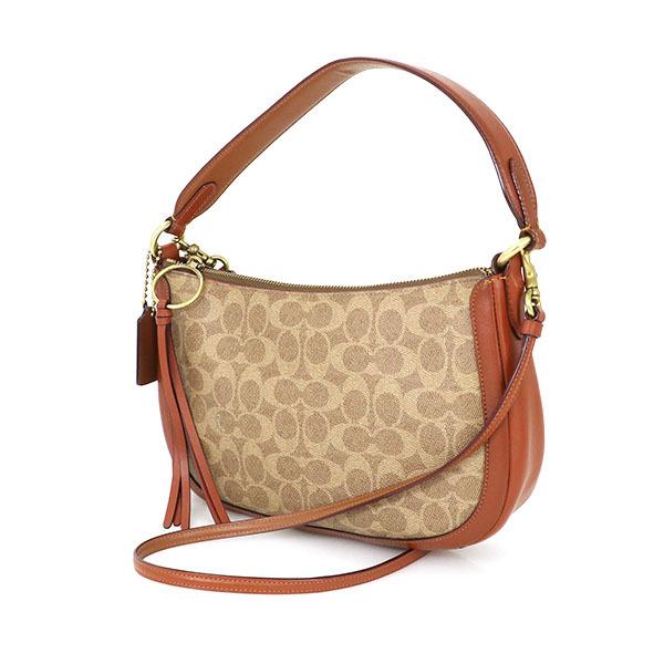 コーチ COACH シグネチャー ブラウン PVC レザー ワンショルダー コーチ COACH シグネチャー ブラウン PVC レザー ワンショルダー