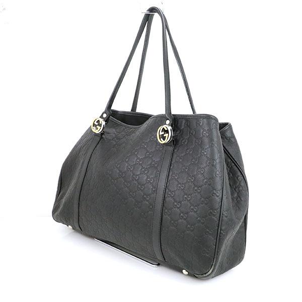 グッチ GUCCI シマライン ブラック シマレザー トートバッグ 520981  