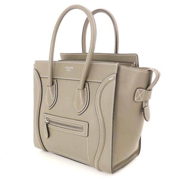 セリーヌ Celene グレージュ レザー ラゲージマイクロショッパー ハンドバッグ レディース Kk 中古 Everydaygoldrush 通販 Yahoo ショッピング
