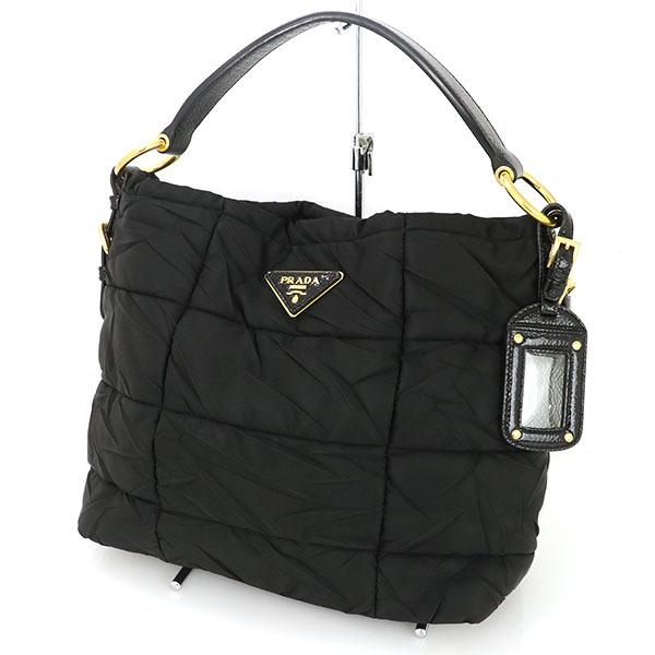 プラダ PRADA ブラック NERO クリスピーナイロン シワ加工 プラダ PRADA ブラック NERO クリスピーナイロン シワ加工