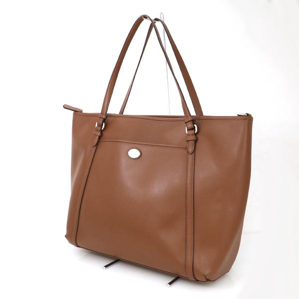 コーチCoach ブラウンレザートートバッグ