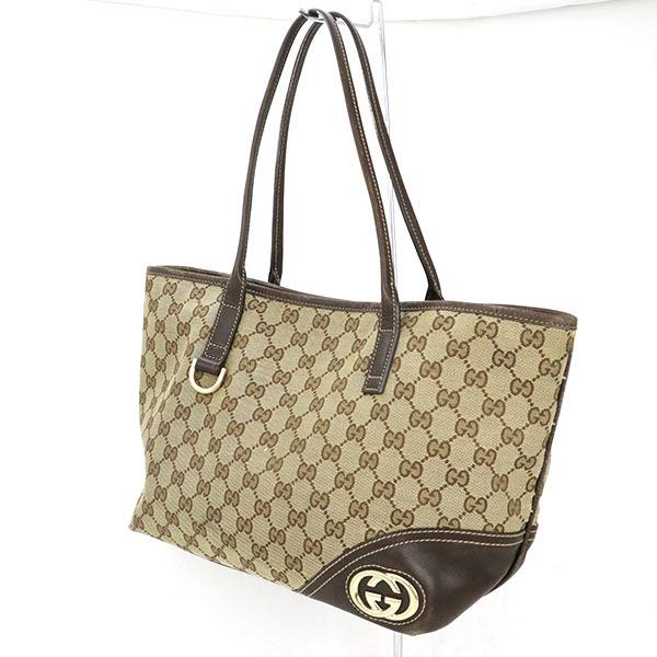 グッチ GUCCI GG柄 ダークブラウン インターロッキングG GGキャンバス 