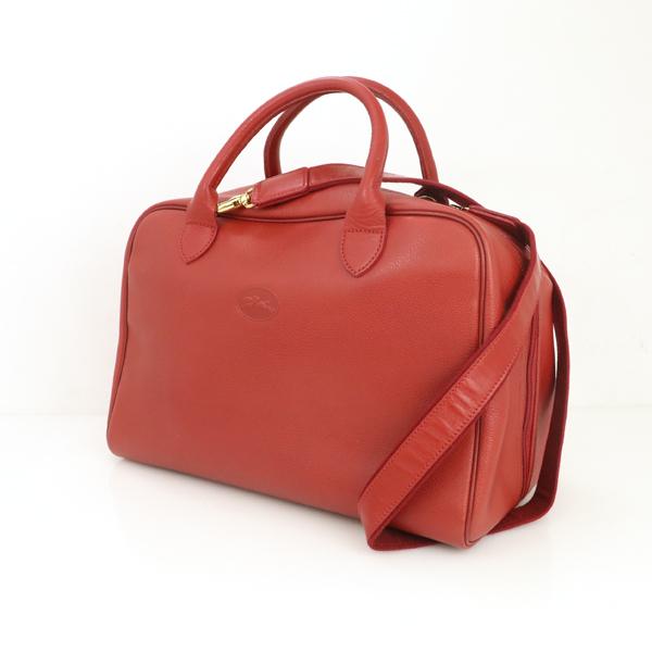 値下げ ロンシャン LONGCHAMP レッド レザー ミニボストンバッグ 値下げ ロンシャン LONGCHAMP レッド レザー ミニボストンバッグ