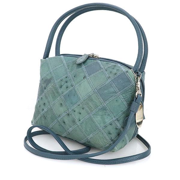 値下げ グレースセリエ GRACE SELLIE グリーン系 オーストリッチ 2way  