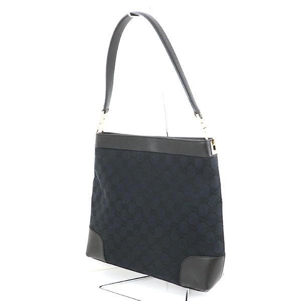 グッチ GUCCI GG柄 ブラック GGキャンバス レザー ワンショルダー  