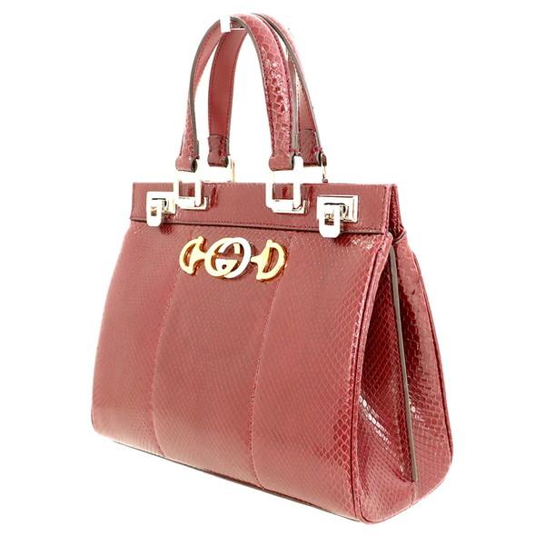 グッチ GUCCI パイソン アンティークボルドー ズゥミ スネークスキン 