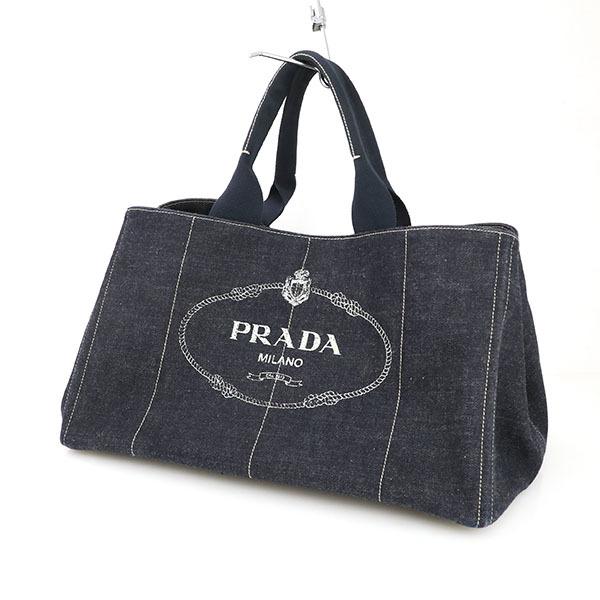 プラダ PRADA インデゴブルー デニム カナパ BN1872 ハンドバッグ