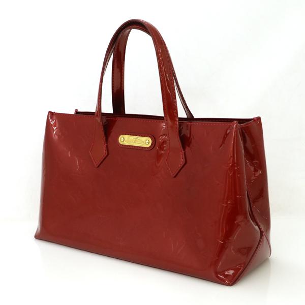 ルイヴィトン LOUIS VUITTON モノグラム ヴェルニ レッド レザー