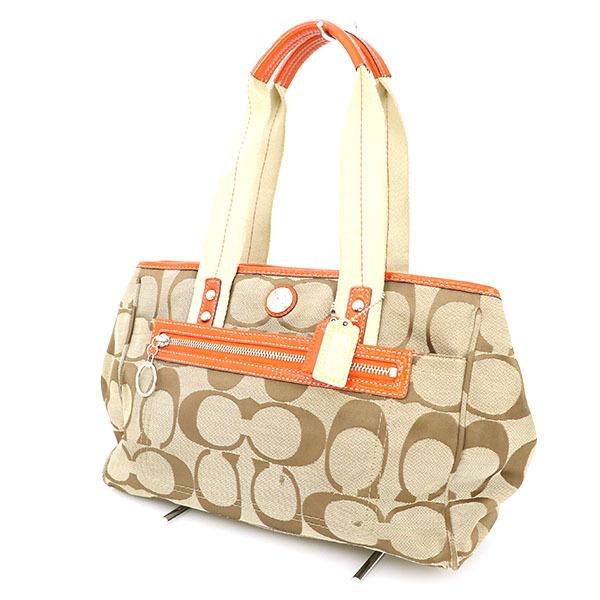COACH トートバッグ シグネチャー　オレンジ　リバーシブル　ハンドバッグ コーチ COACH バック （オレンジ） -アウトレット通販 ロコレット