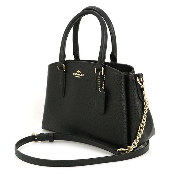 コーチ COACH ミニセージ ブラック レザー 2way ハンドバッグ コーチ COACH ミニセージ ブラック レザー 2way ハンドバッグ