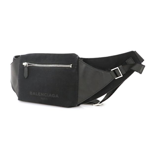 バレンシアガ BALENCIAGA ブラック キャンバス レザー ボディバッグ バレンシアガ BALENCIAGA ブラック キャンバス レザー ボディバッグ