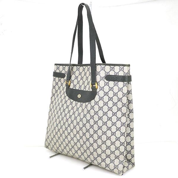 グッチ GUCCI オールドグッチ ネイビー ブラック GG柄 GGプラス PVC  