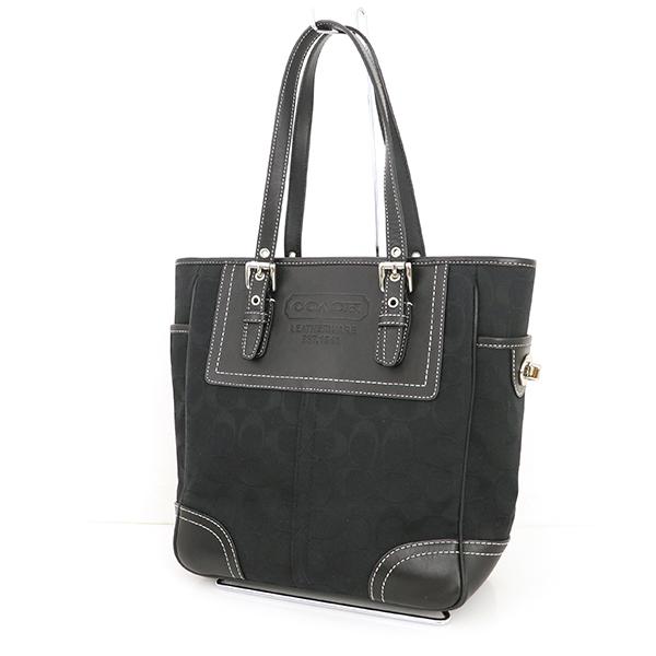 コーチ COACH シグネチャー ブラック 黒 キャンバス レザー コーチ COACH シグネチャー ブラック 黒 キャンバス レザー
