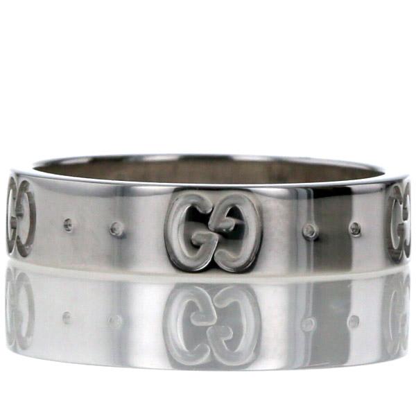 GUCCI グッチ K18WG ホワイトゴールド ICONリング アイコン GGロゴ