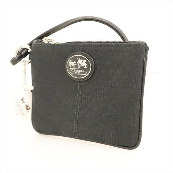 コーチ COACH シグネチャー ブラック シグネチャーキャンバス リスト
