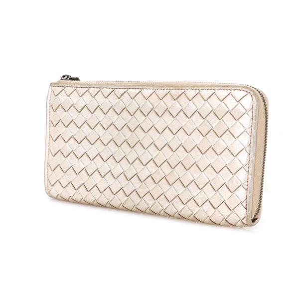 ボッテガヴェネタ Bottega Veneta イントレチャート ピンクゴールド レザー L字ファスナー長財布 レディース Bom Af 中古 Everydaygoldrush 通販 Yahoo ショッピング