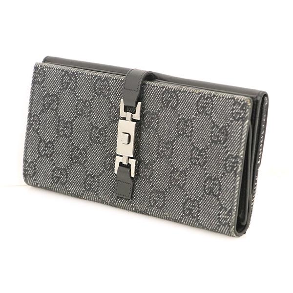 グッチ GUCCI ジャッキー GG柄 GGキャンバス レザー 長財布 05479 レディース メンズ ブランドアイテム【hon】【中古】