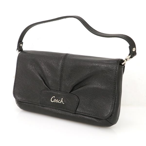 コーチ COACH ブラック レザー クラッチバッグ F45981 2way コーチ COACH ブラック レザー クラッチバッグ F45981 2way
