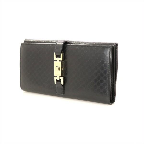 グッチ 折り財布 GG　キャンバス ジャガード ジャッキー ブラック 廃盤品！GUCCI折り財布 GGキャンバス ジャガード ジャッキー ブラック