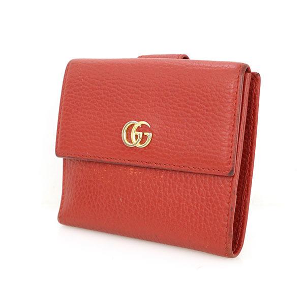 グッチ Gucci Ggマーモント レッド レザー 両面財布 二つ折り ブランド小物 ファッション アイテム レディース Kk 中古 Everydaygoldrush 通販 Yahoo ショッピング