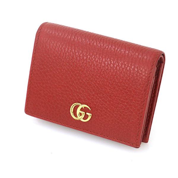GUCCI　546584　GGマーモント　三つ折り財布　赤　レッド Amazon | [グッチ] GUCCI 折財布 レディース 546584 CAO0G 三つ折り