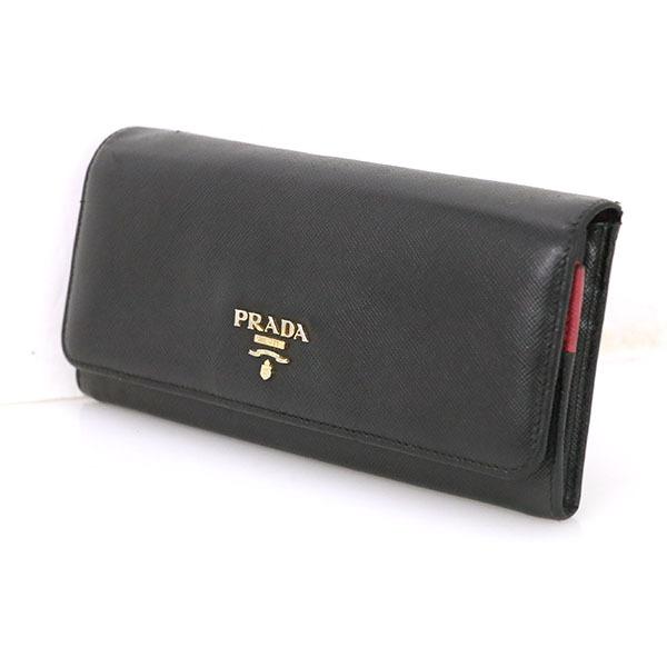 プラダ PRADA ネロ ブラック ピンク 黒 サフィアーノ マルティック