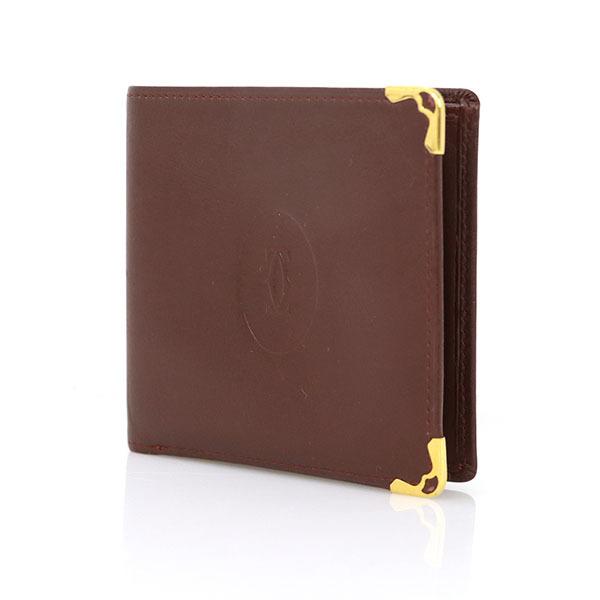 カルティエ Cartier マストライン ボルドー レザー コンパクト財布 二つ折財布 メンズ Sa 中古 Everydaygoldrush 通販 Yahoo ショッピング