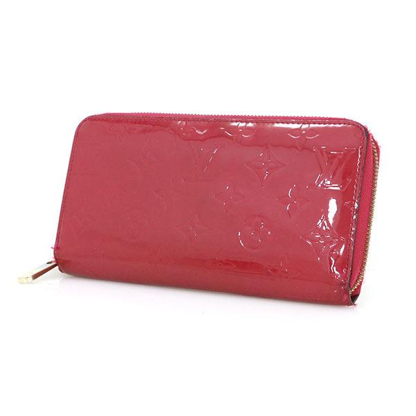 ルイヴィトン LOUIS VUITTON マゼンタ ヴェルニレザー ジッピー