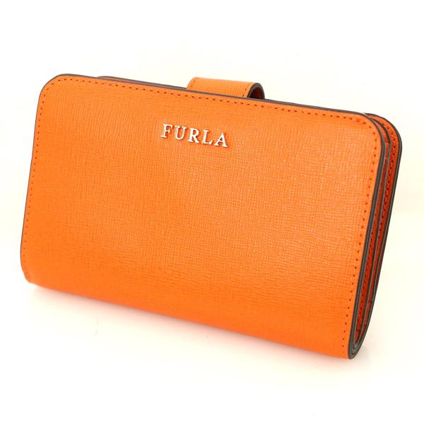フルラ FURLA オレンジ レザー 両面財布 二つ折財布 レディース 人気
