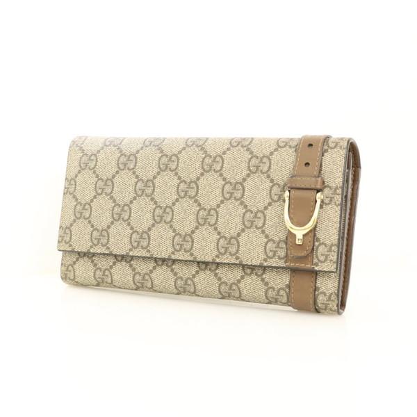 グッチ GUCCI GGスプリーム PVC ベルトデザイン長財布 309760 グッチ GUCCI GGスプリーム PVC ベルトデザイン長財布 309760