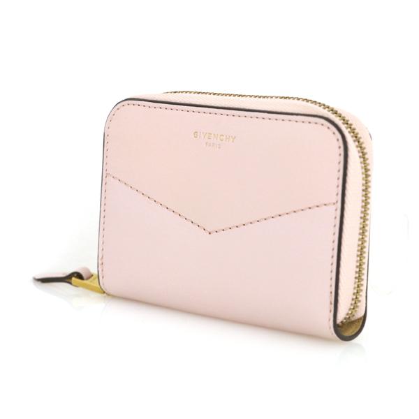 ジバンシー GIVENCHY ライトピンク レザー ラウンドファスナー  