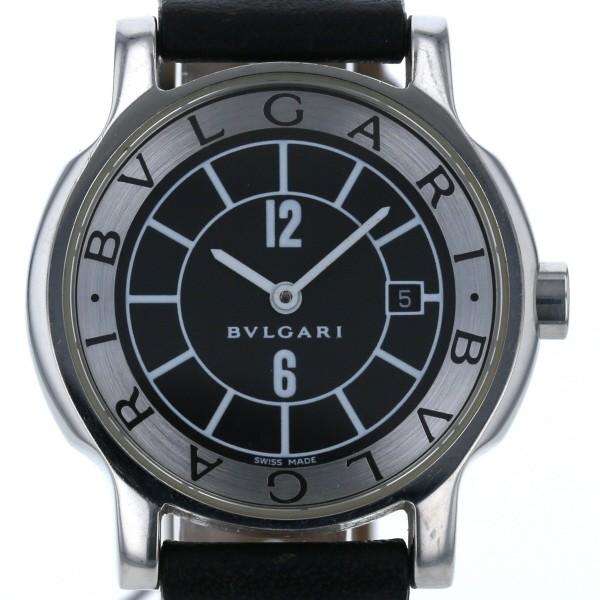 ブルガリ BVLGARI 腕時計 ソロテンポ ST29S ブラック文字盤 デイト SS クオーツアナログ 【中古】 BVLGARI - ブルガリ BVLGARI 腕時計 ソロテンポ ST29S ブラック文字盤